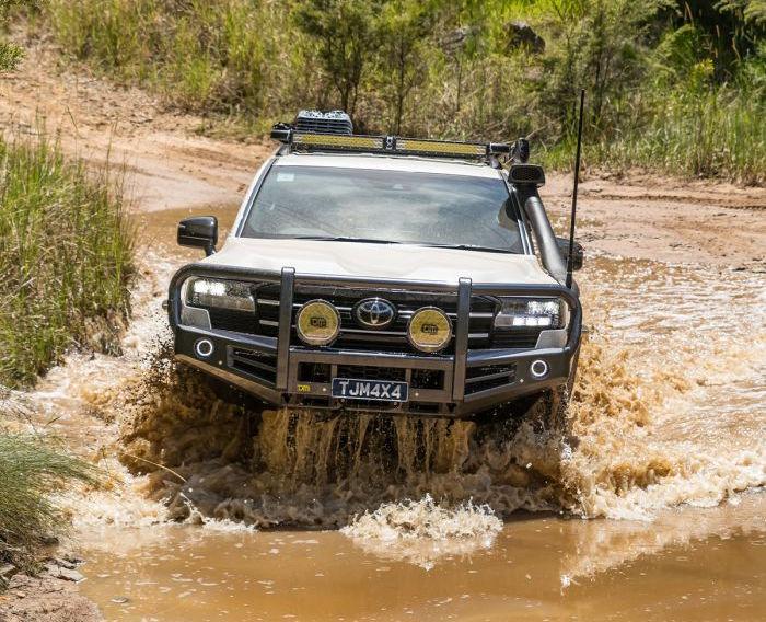 TJM Outback Bull Bar Black Steel for Toyota LandCruiser Wagons