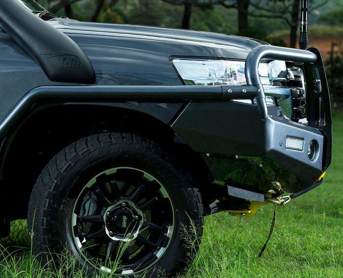 TJM Outback Bull Bar Black Steel for Toyota LandCruiser
