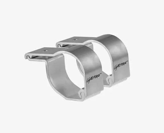 LightForce Pair of Bar Clamps (Polished) to suit 44mm and 51mm Diameter Bars