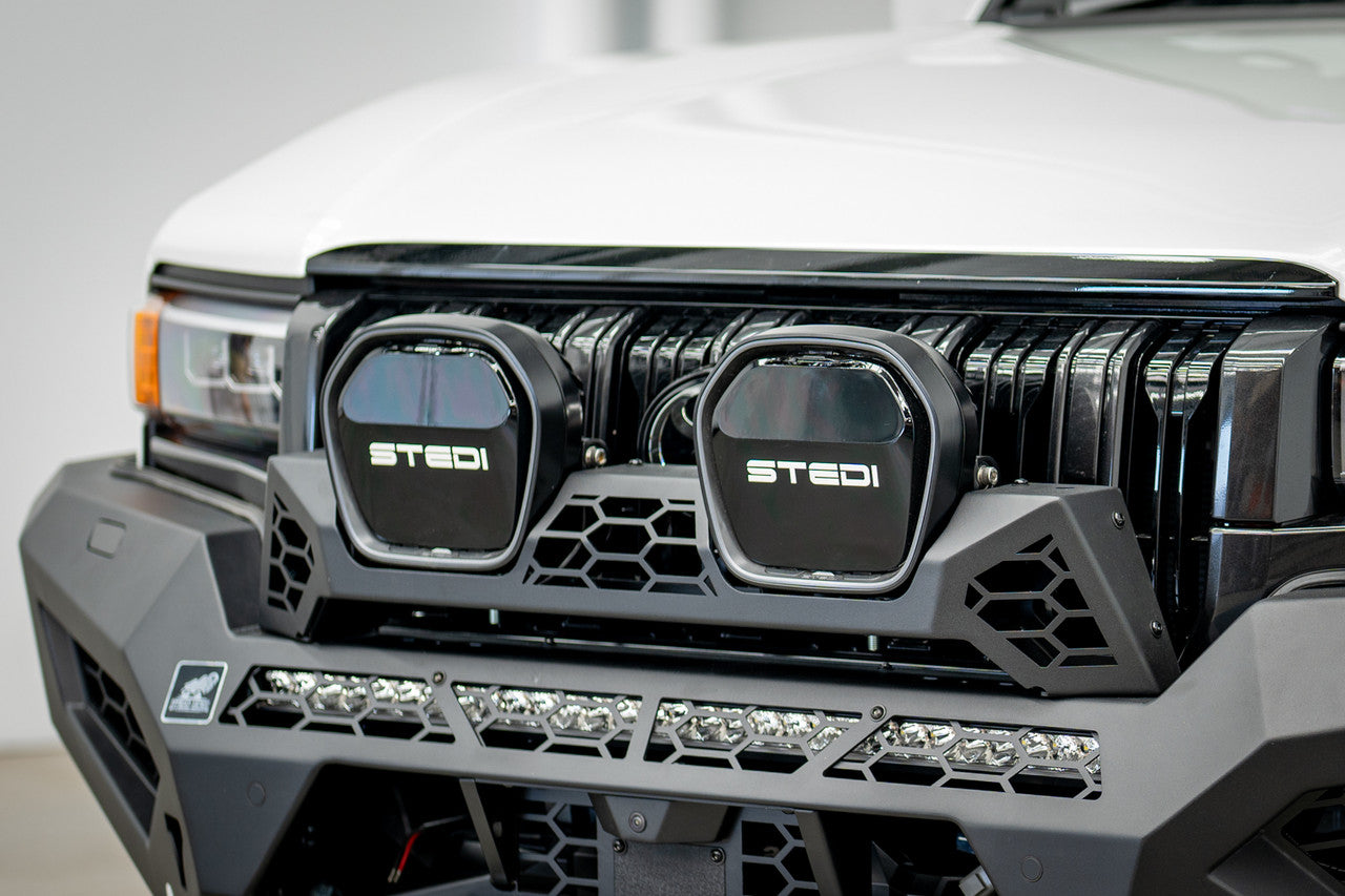 Offroad Animal Rally Hoop to suit Predator Bar for Toyota LandCrusier 250 Series style with 8.5" Stedi Type X Evo lights