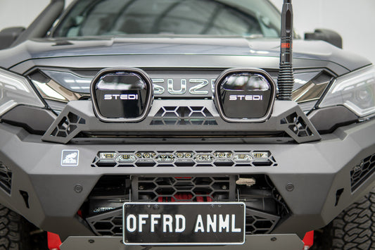 Offroad Animal Rally Hoop to suit Predator Bars with 8 Degree Top Face with 7" Stedi Type X EVO lights