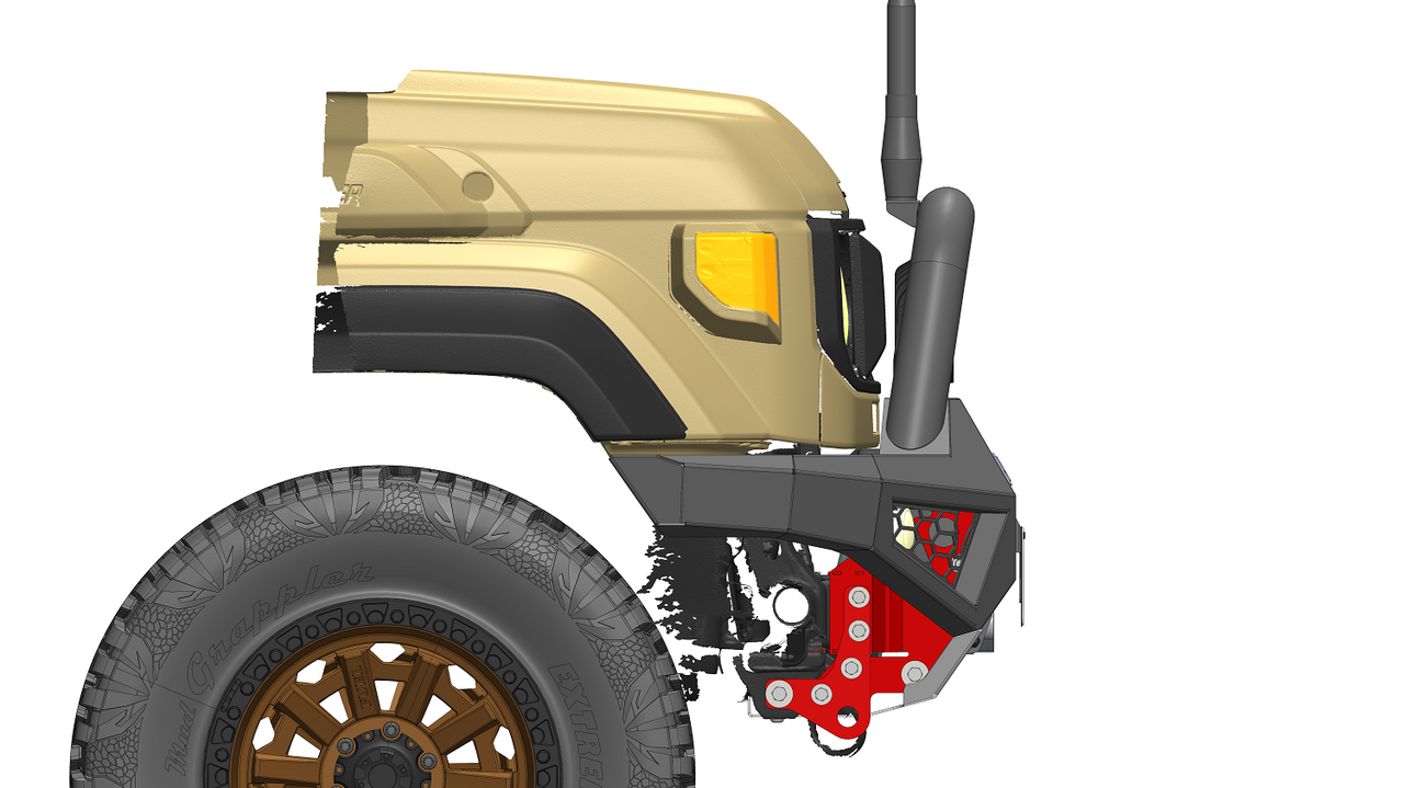 Offroad Animal Round 3" Hoop for ToyotaLandCruiser 70 series (face lift) Predator Bar