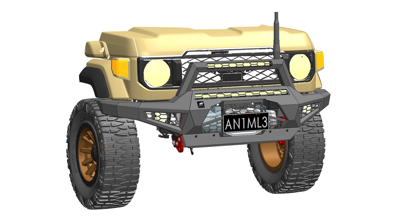 Offroad Animal Stealth Hoop to suit Predator Bar for Toyota LandCruiser 70 Series facelift