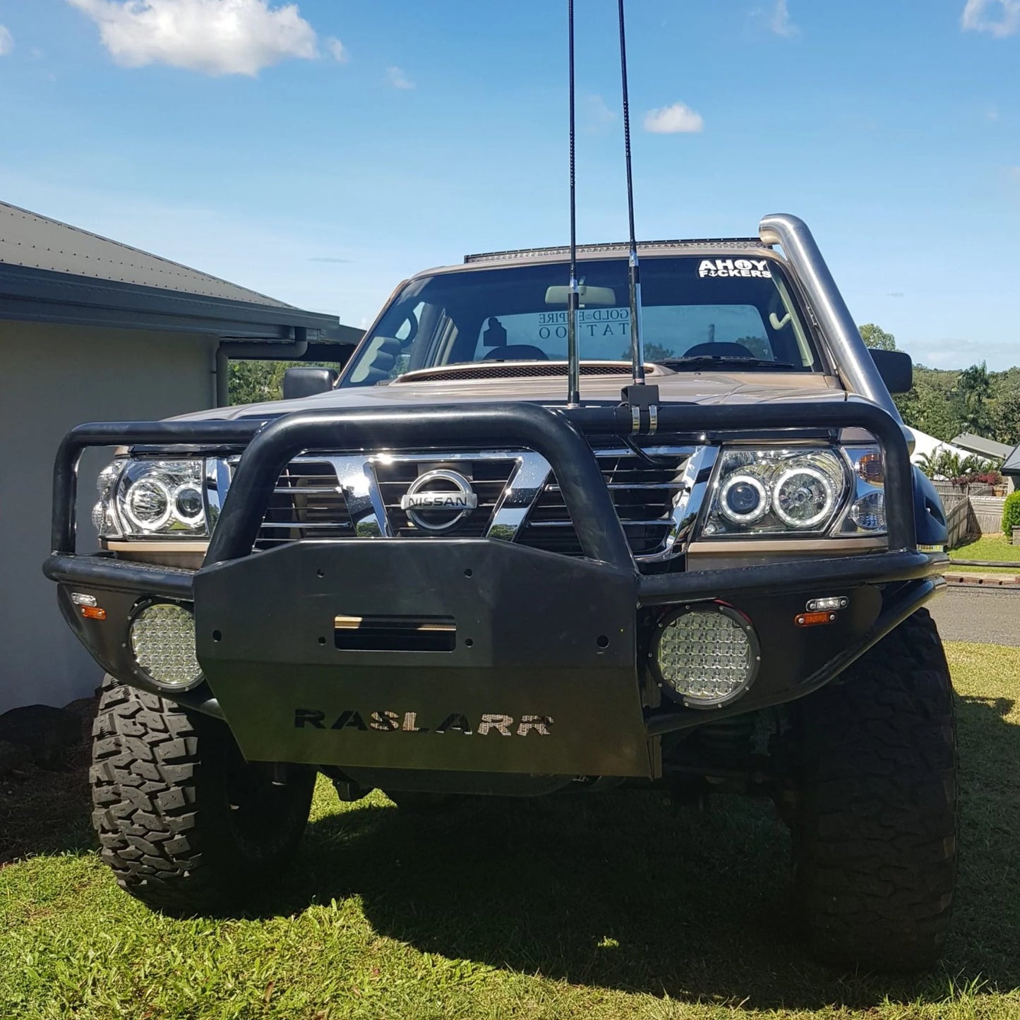 Raslarr Azza 7" Bull Bar for Nissan Patrol GU