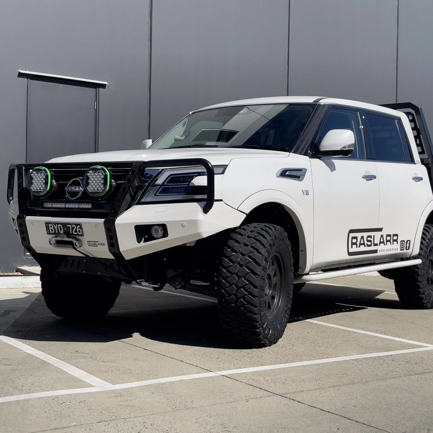 Raslarr Dallas Hooped Bull Bar for Nissan Patrol Y62 S5