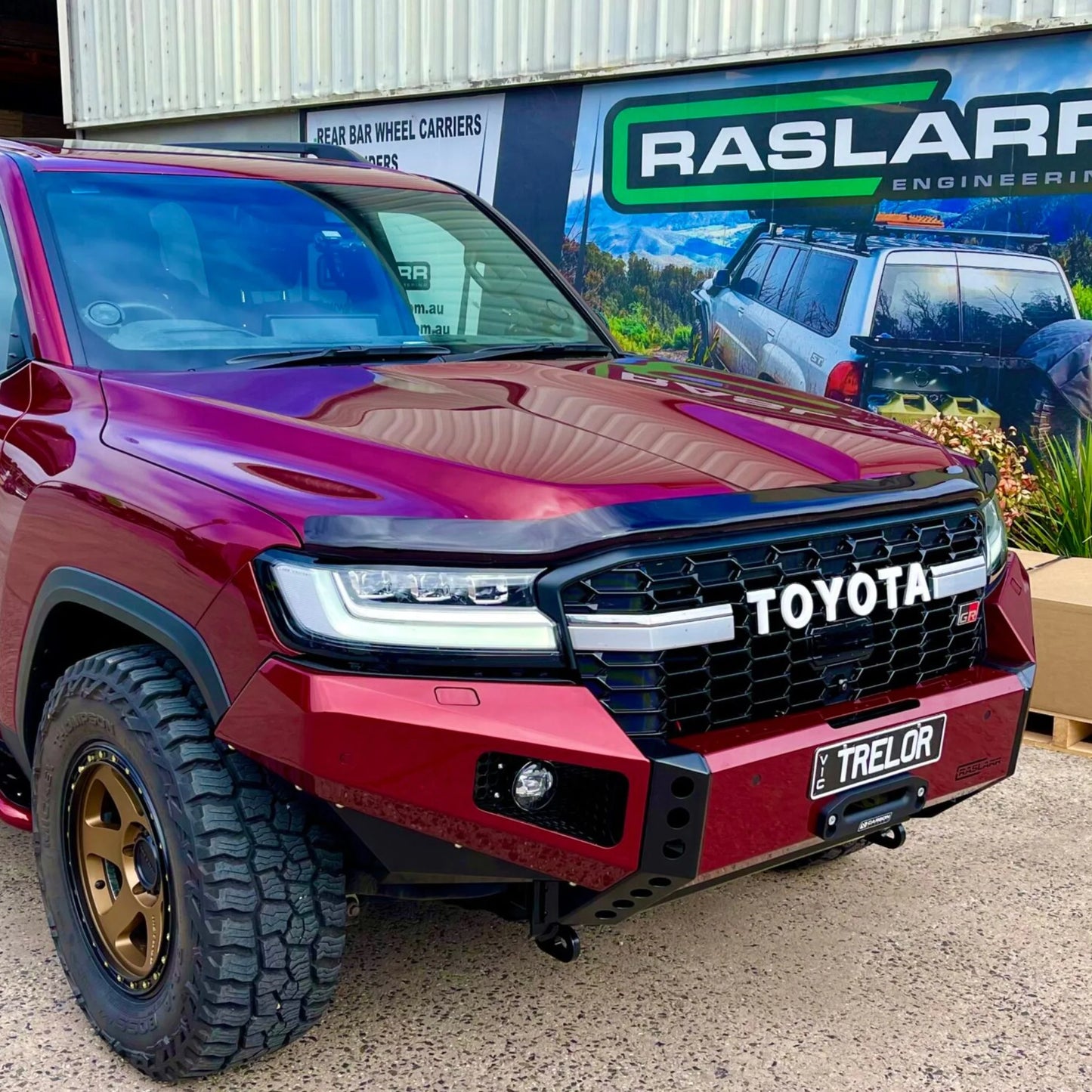 Raslarr No Hoop Bull Bar for Toyota LandCruiser 300 Series