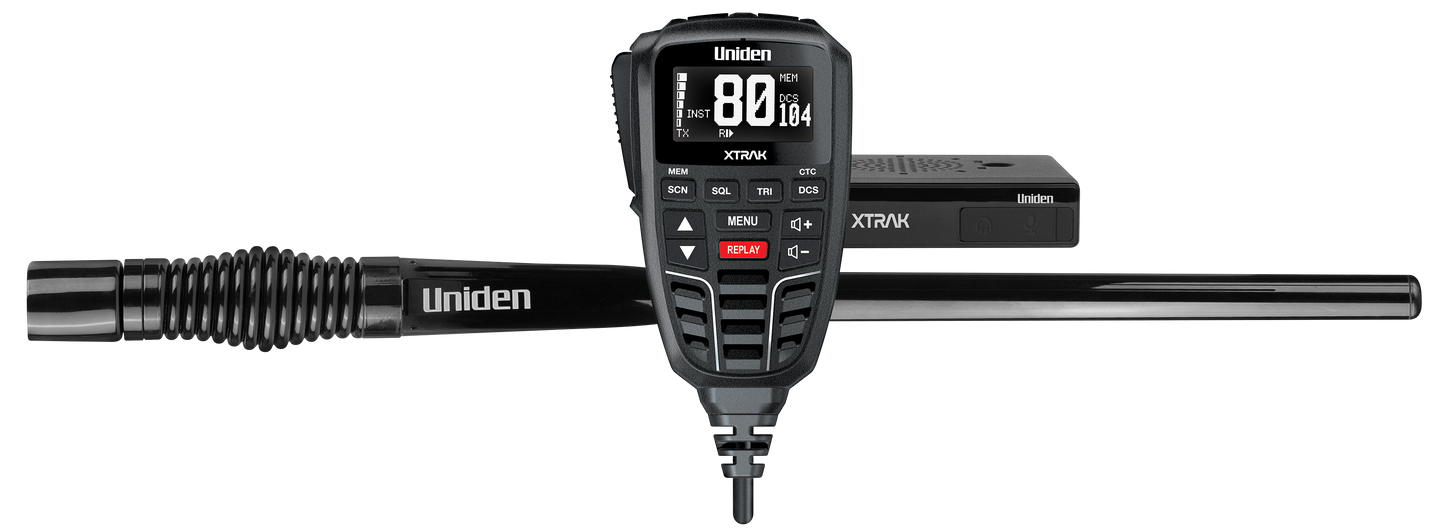 Uniden XTRAK 80 Offroad Pack UHF Radio and ATX970S Antenna