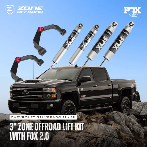 Offroad Industries Zone Offroad FOX 2.0 Performance Series 3" Lift Kit Chevrolet Silverado / GMC Sierra 2500HD (11-19)