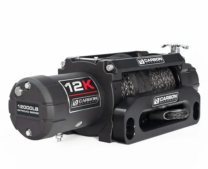Carbon 12K - 12000lb Winch With Green Hook V3