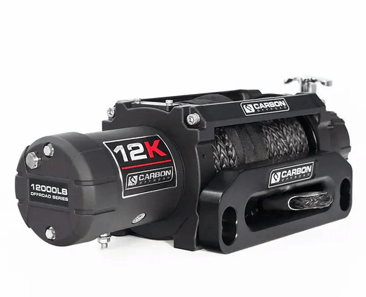 Carbon 12K - 12000lb Winch With Green Hook V3