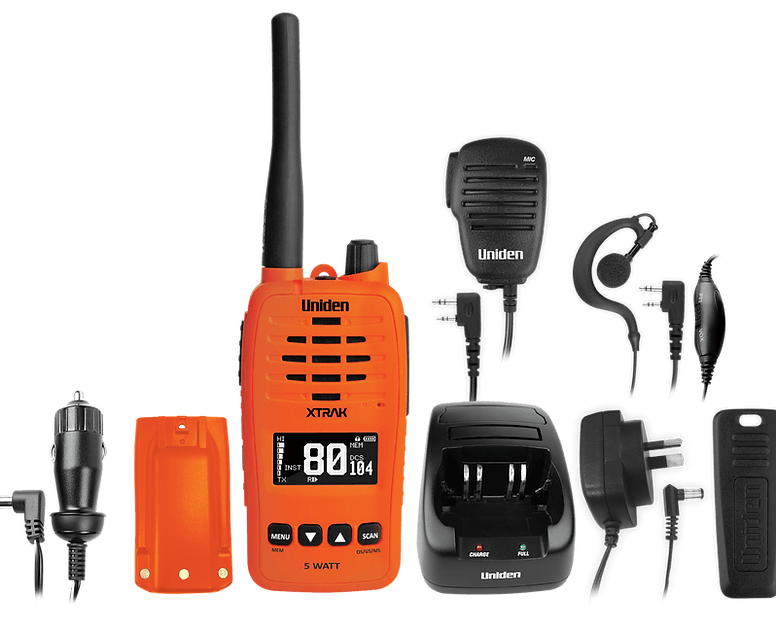 Uniden XTRAK50-O Waterproof Smart UHF Handheld Radio OLED
