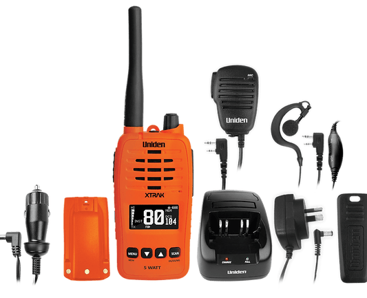 Uniden XTRAK50-O Waterproof Smart UHF Handheld Radio OLED