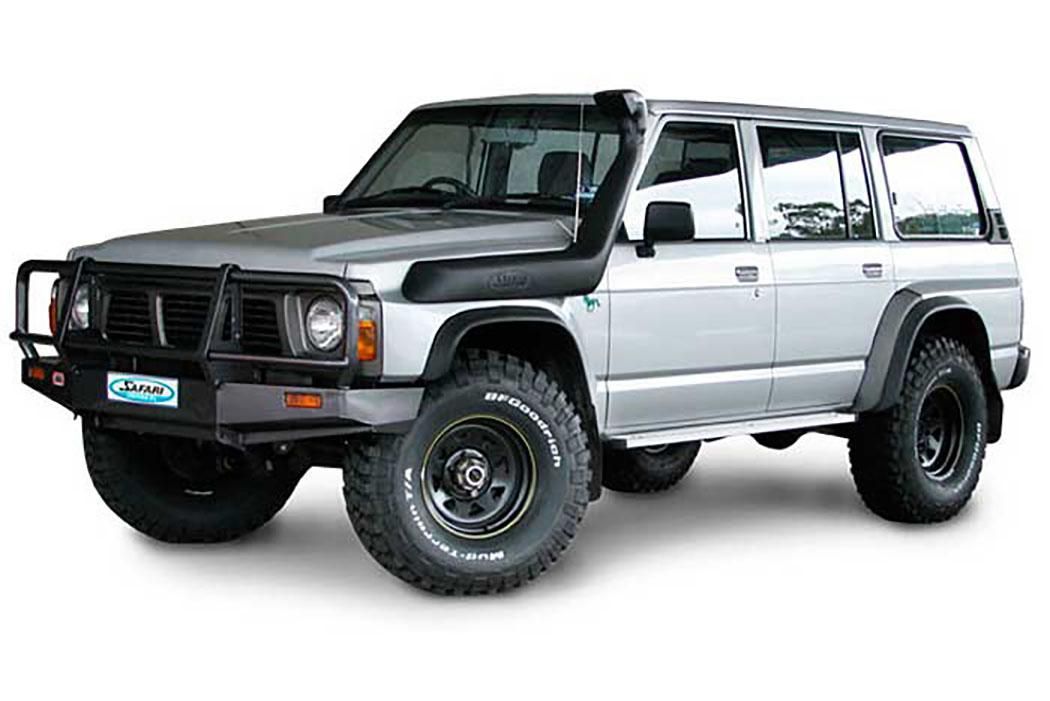 Safari 4X4 Snorkel for the Nissan GQ Patrol (Y60) 01/1988 - 10/1997 TD42 Diesel with horizontal pre cleaner