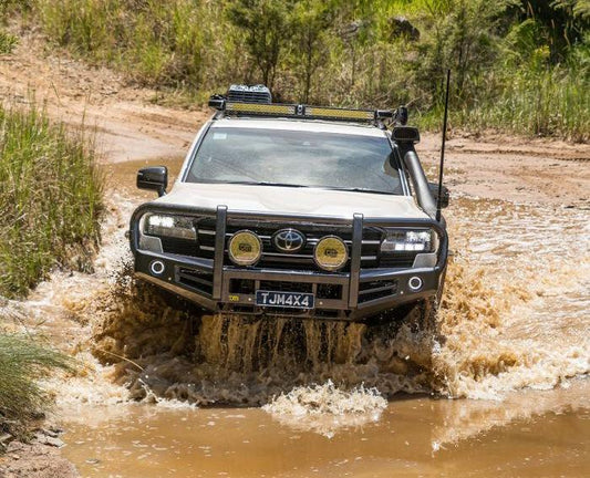 TJM Outback Bull Bar Black Steel for Toyota LandCruiser Wagons