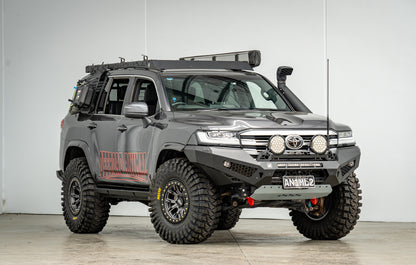 Offroad Animal Rally Hoop to suit Predator Bar for Toyota LandCrusier 300 Series style with 9" Arse Kicker lights
