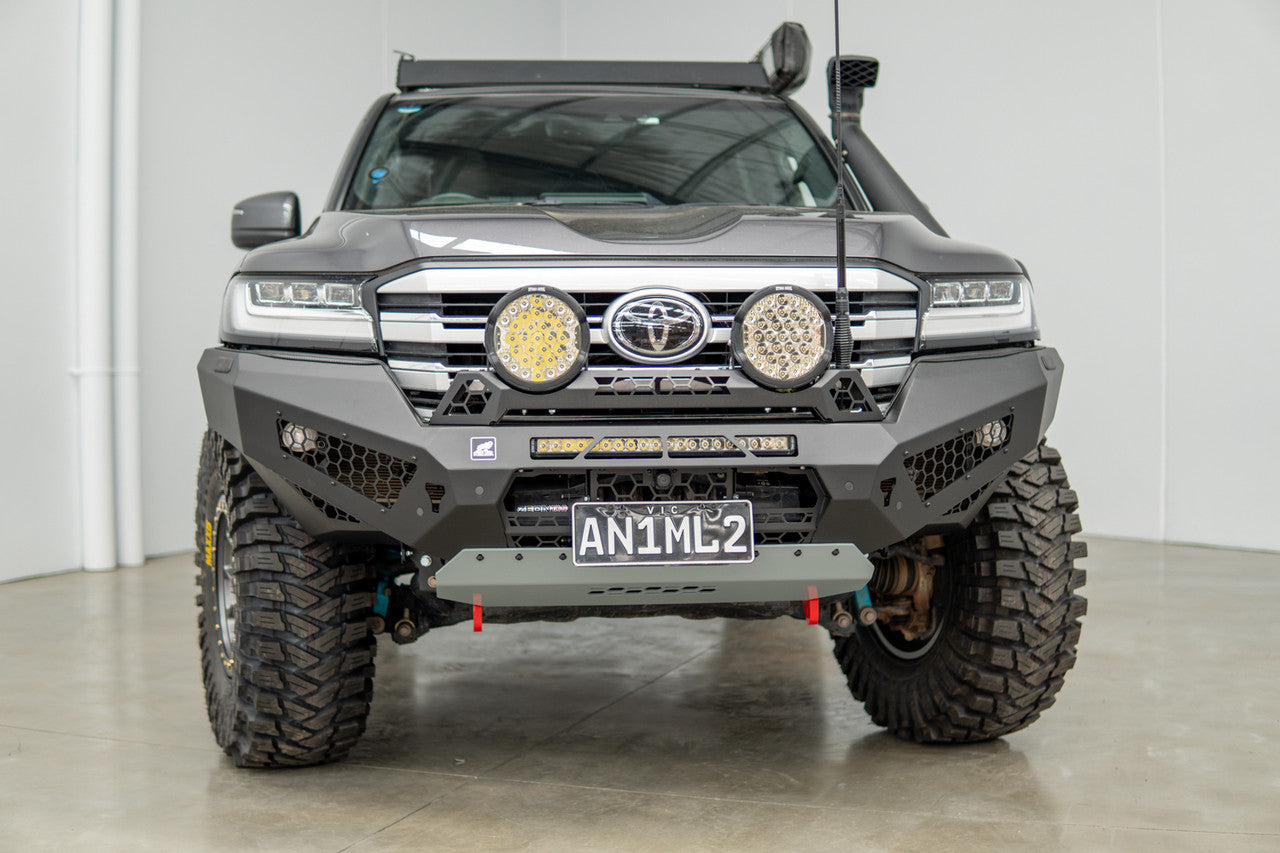 Offroad Animal Rally Hoop to suit Predator Bar for Toyota LandCrusier 300 Series style with 9" Arse Kicker lights