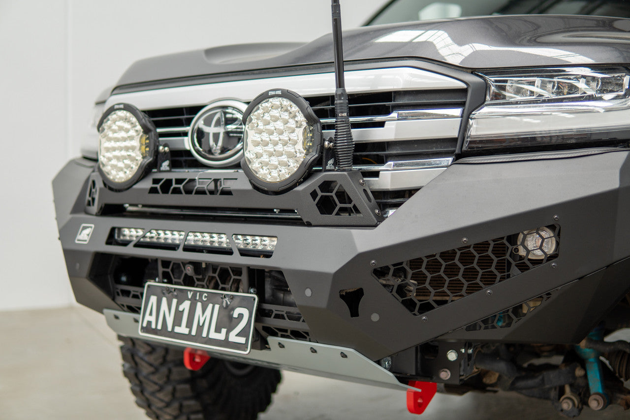 Offroad Animal Rally Hoop to suit Predator Bar for Toyota LandCrusier 300 Series style with 9" Arse Kicker lights