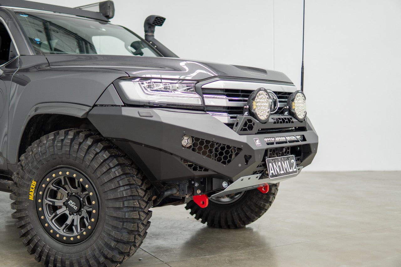 Offroad Animal Rally Hoop to suit Predator Bar for Toyota LandCrusier 300 Series style with 9" Arse Kicker lights