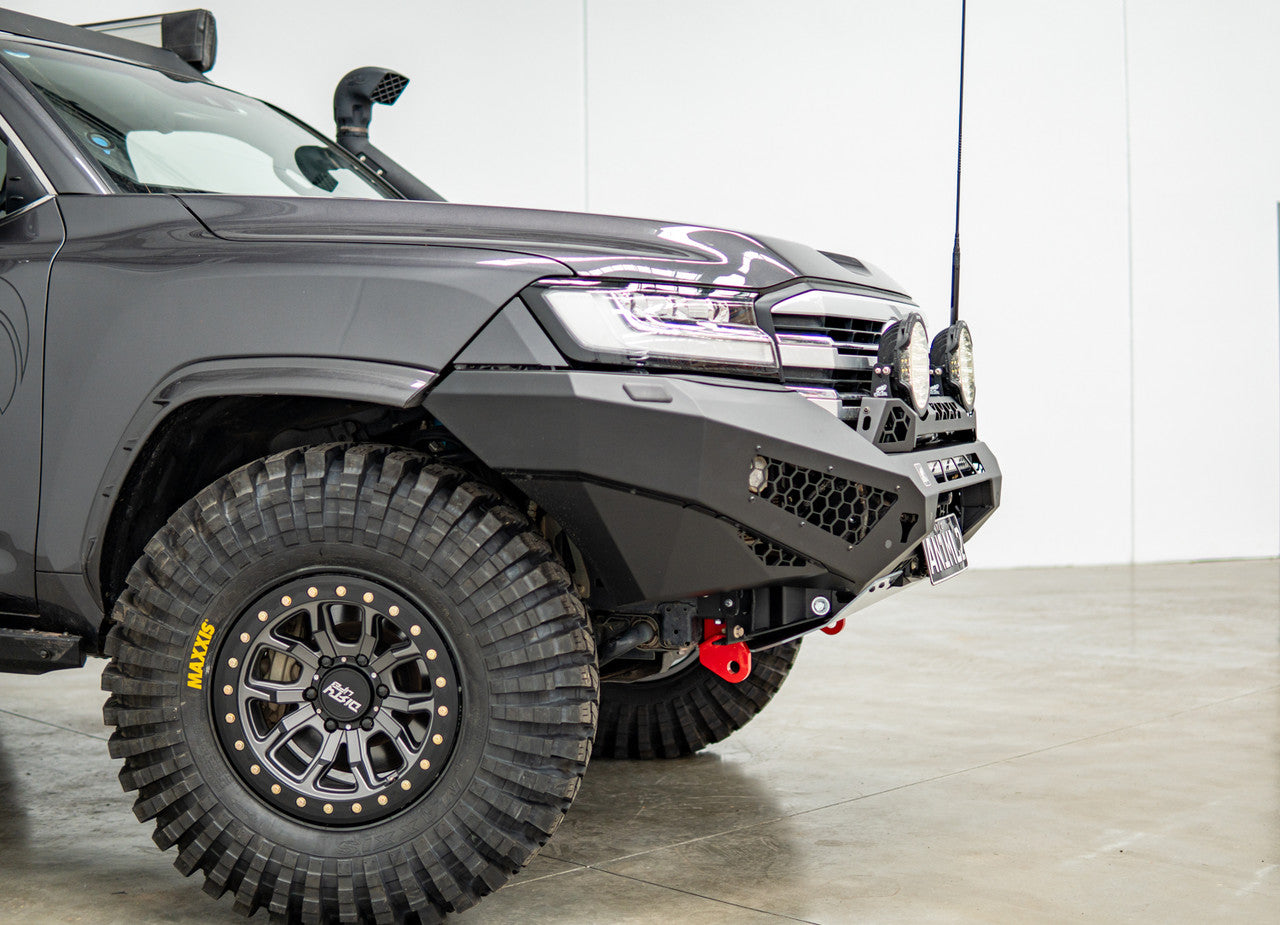 Offroad Animal Rally Hoop to suit Predator Bar for Toyota LandCrusier 300 Series style with 9" Arse Kicker lights