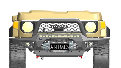 Offroad Animal Round 3" Hoop for ToyotaLandCruiser 70 series (face lift) Predator Bar