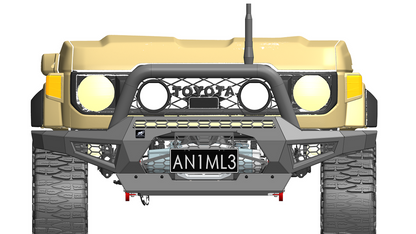 Offroad Animal Round 3" Hoop for ToyotaLandCruiser 70 series (face lift) Predator Bar