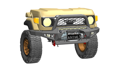 Offroad Animal Round 3" Hoop for ToyotaLandCruiser 70 series (face lift) Predator Bar