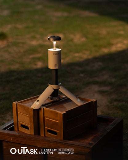 Outask Telescopic Magnetic LED Camp Light - Military Green