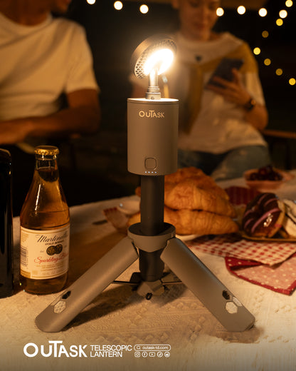 Outask Telescopic Magnetic LED Camp Light - Military Green