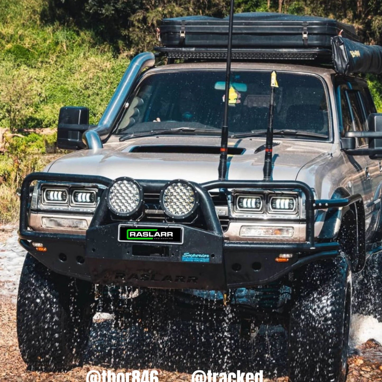 Raslarr Azza Bull Bar (new hoops) for Toyota LandCruiser 80 Series (1990-1997)