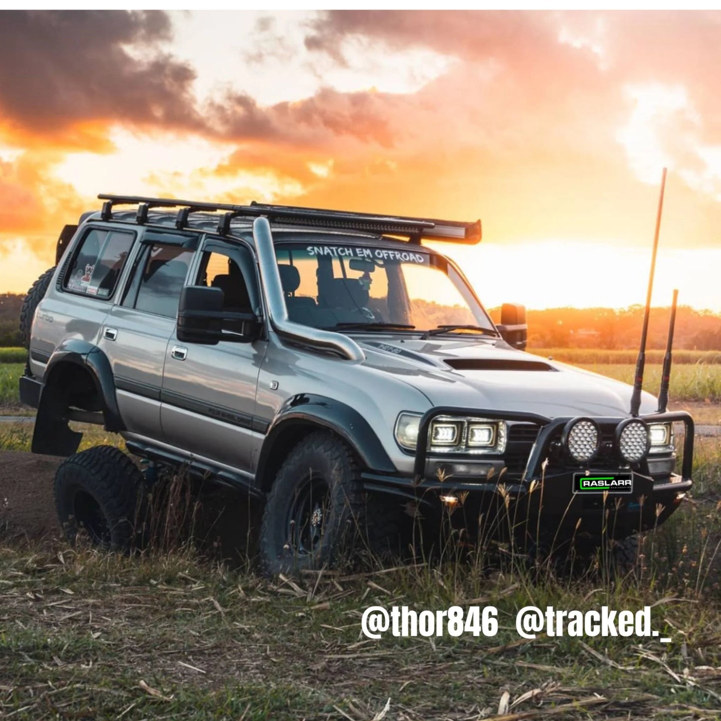 Raslarr Azza Bull Bar (new hoops) for Toyota LandCruiser 80 Series (1990-1997)